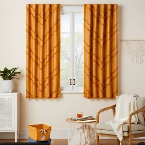 Pillowfort Orange Chevron Curtains